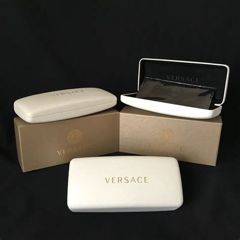 women versace white sunglass case worth|Versace sunglasses case hard.